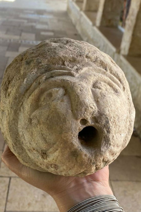 1,800-YEAR-OLD FOUNTAIN FACE UNEARTHED IN TZIPORI NATIONAL PARK 1ST OF JUNE 2020